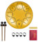 SONARIN Zungentrommel Steel Tongue Drum 8 Noten 6 Zoll,StahlZungentrommel Percussion Instrument Handpan Drum mit Reisetasche,2 Drumsticks,Musikbuch,4 Fingerabdeckung,für Meditation Yoga(Gold)