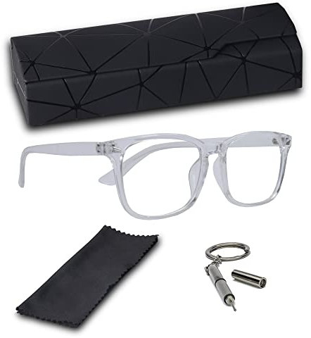 Ziffs Vision® Clear Blue Light Blocking Glasses - Gaming Glasses - Premium Magnetic case & Accessories - Clear Blue Light Glasses Women & Men - British Brand