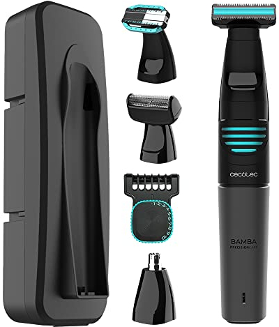 Cecotec Bamba PrecisionCare Extreme 5in1 Rasoir Multifonction, Batterie au Lithium, Corps et Visage, étanche, Facile à Nettoyer IPX5, durée de Rasage de 60 Minutes, tête de Rasage laminée Incluse