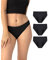 Neione Perioden Unterwäsche Mädchen Menstruation Unterhosen Periodenunterschwäsche Mittlere Blutung Teenager Brazilian Underwear 3er Pack Schwarz XS