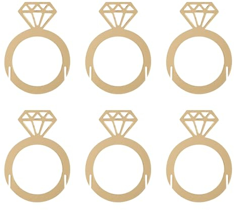 Ginger Ray Engagement Party Ring Drink Topper Decorations, Gold