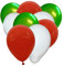 50 Luftballons Metallic - 27cm - Rot-Weiß-Grün - Latex Luftballons für Geburtstage, Kindergeburtstage, Partys, Hochzeiten und Feste, Luft & Helium geeignet, EU Herstellung