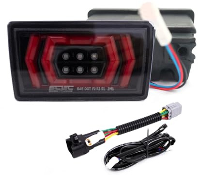 GAZOZ PERFORMANCE F1 Style 4th Brake/Fog Light Kit Rear Bumper - Plug and Play Brake Light Compatible with 2022-2027 Subaru WRX VB - Clear Lens Red Bar - Functions as Tail Lamp & Brake Lamp
