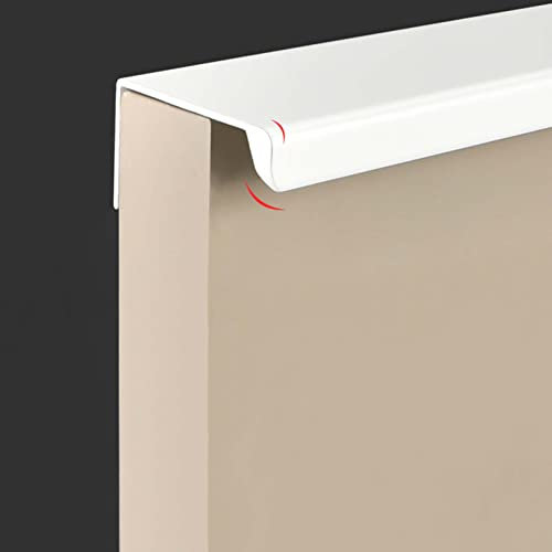 1 Pièces Poignee Meuble Cuisine,Poignées de Tiroir Cachée Poignet Invisible,Poignet Dissimulée Blanche Aluminium Poignet de porte Cuisine Invisible D'armoire (Full Length,1200mm)
