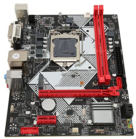 Bewinner Placa Base de Escritorio, Placa Base de Computadora LGA 1155, Placa Base de 16GB USB3.0 DDR3 1600MHz, Placa Base de Juego de Salida VGA DVI HD