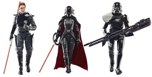 STAR WARS The Black Series Gaming Greats Second Sister, Cal Kestis, Purge Trooper, Jedi : Fallen Order Lot de 3 figurines d'action de 15,2 cm (exclusivité Amazon)