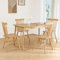 DELAVIN Holz Esszimmerstühle, Stühle 4er Set, Mid Century Küchenstuhl, Eiche Esszimmer Essstühle, Natur