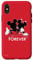 iPhone X/XS Disney Mickey and Minnie Mouse Silhouettes Forever Red Case