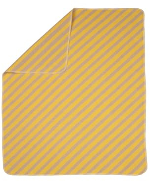 David Fussenegger JUWEL Babydecke, Diagonalstreifen gelb, 90x70 cm, 7191/30