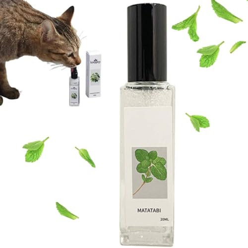 Herbal Cat Joy Silvervine Spray Kitty Joy Herbal Cat Joy Spray Matatabi, Spray d'herbe à chat pour chats d'intérieur pour soulager le stress et l'anxiété, spray apaisant pour chat