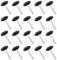 QUCUMER 20 Pcs Vis Étoile M8 x 40 mm, Bouton de Serrage à Tête en Plastique, Poignée Moleté à Filetage Noir, Vis à Oreilles Galvanisés pour Tour de Machines Mécanique