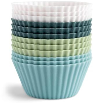 Paper Cups Thickened Silicone Cake Moulds, Reusable Silicone Baking Box Muffin Moulds, Pack of 12 (1 Piece)