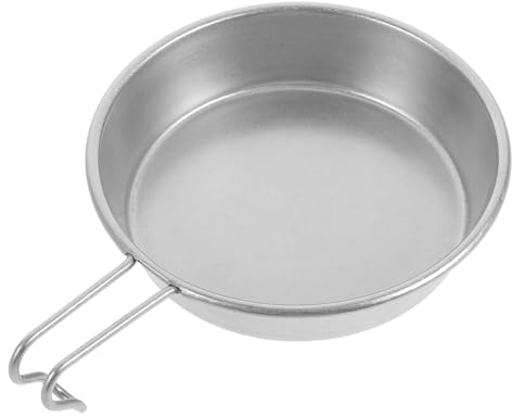 Cabilock Ensaladera Plegable Taza para Beber Agua Taza De Agua Tazas Metalicas para Acampar Juego De Ollas Platos De Tazas De Sopa con Asas Acero Inoxidable Ligero Copa De Vino Camping