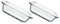 OQHAIR Moldes Cuadrados para Cupcakes, 2 uds., Platos de Vidrio para Hornear, Cacerola Cuadrada Transparente, Utensilios para Hornear de Pizza de Vidrio Transparente para cocinar, Horno,