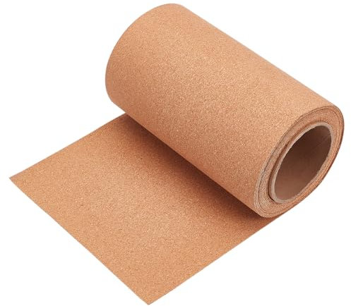 BENECREAT 600x20cm Korkrolle, 1mm Naturkorkbrett Pinnwand Korkbrett Papierblätter für Untersetzer, Wanddekoration, Party und DIY Handwerksbedarf