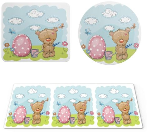 EHOMERY Mauspad XXL Anime Girl Mousepad Personalisiert Niedlicher Cartoon-Bär Mauspad XXL Anime One Piece Mousepad Mac - 3 Pack [30x80 cm, 20x24 cm and Dia 20 cm]