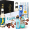 Gin Gift Set - Christmas Gifts for Women, Gin Hamper 5cl Bombay Sapphire, 5cl Silent Pool, Salted Caramel Chocolates, Gin Fizz Gummies, Droste Milk Pastilles and 2 Bottles of Artisan Lemon Tonic