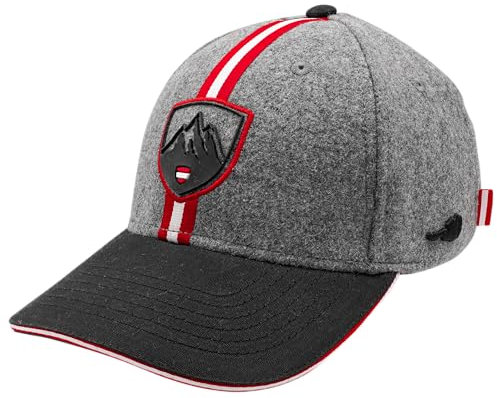 Hoamatkult Berg Cap aus Filz - Stylische Kappe, Verstellbar und Bequem, Hochwertige Stickerei, Atmungsaktiv und Pflegeleicht, Ideal für Freizeit und Sport, Tolles Geschenk - Dunkelgrau
