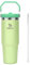 WALLFID 30oz Thermobecher Geschirrspüler Safe, Flip Stroh Wasserflasche mit Stroh und Stroh Bürste, Edelstahl Wasser Cup Reise Becher BPA-frei (Grasgrün)
