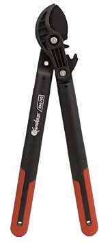 KAMIKAZE KM752 Tijera de Dos manos para Poda de Arboles. Corta ramas con Sistema Multiplicador de Fuerza. Tijera de Poda para Madera con Mangos Ergonómicos Ideal para Ramas de 28mm. Longuitud 46cm