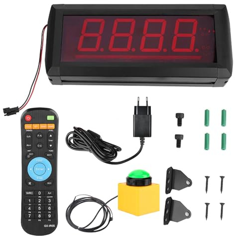 Fitness Timer, 10-Sekunden Challenge Spiel Timer, Anzeigetafel Sport Score Keeper Tragbare Elektronische Tischanzeigetafel, mit Fernbedienung, Einstellbare Helligkeit, für Werbe Aktivitäten