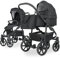my junior® MIYO² 2in1-Kinderwagen | verstellbare Allrad-Federung | Integrierte Reflektoren | 360° unplattbare Luftkammerreifen | Babywanne klappbar, ventiliert, Wippfunktion - All Black