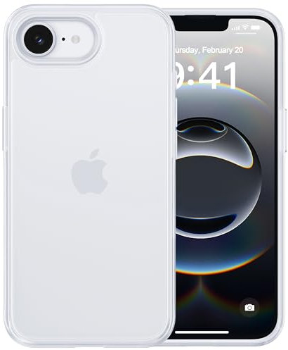 CASEKOO Armor Shockproof for iPhone 16e Case [Military Grade Protection] Anti-fingerprint Protective for iPhone 16 E Case Frosted Translucent Slim Thin Cover for iPhone 16e Phone Case - Matte White