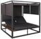 Mendler Aluminium Lounge-Gartenliege HWC-M63b, XL Sonnenliege Bali-Liege Daybed, 10cm-Polster - dunkelgrau Polster dunkelgrau