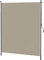Outsunny Store Vertical avec manivelle sans perçage Brise-Vue de Balcon Cadre en Aluminium Protection UV pour terrasse, Balcon, 200 x 305 cm Sable