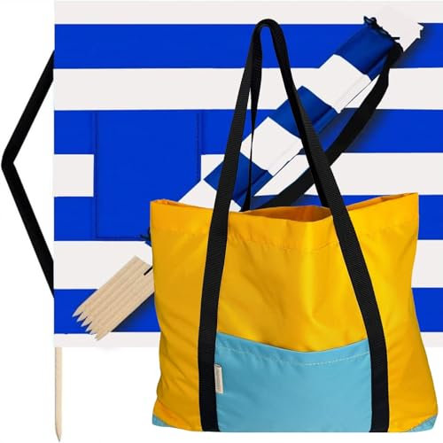 SILUK Brise-vue pour plage - Jaune - 8 m