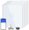 BSEED WIFI Interruptor de Luz Táctil,Panel de Cristal,Compatible con Alexa/Tuya/Smart Life,Requiere Cable Neutro,1 Gang 2 Vía - 4 Paquetes,86mm Blanco