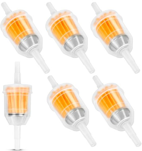 6 Filtros de Combustible En Línea, Filtro Gasolina Moto 6mm 8 Mm, Filtro de Combustible Universal, Alta Precisión de Filtrado, Filtro de Gasolina para Motocicleta, Generador, Scooter