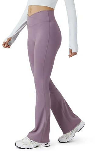 SMILODOX Leggings Damen SoftFeel Leonora, High Waist Schlaghose, Bootcut Yogahose, atmungsaktiv & schnelltrocknend, 4-Wege-Stretch, weiche Oberfläche – ideal für Yoga, Pilates & Stretching