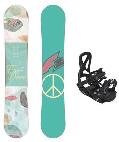 F2 Set Snowboard Junior Freedom Girl Mint 140cm + Pipe Bindung M