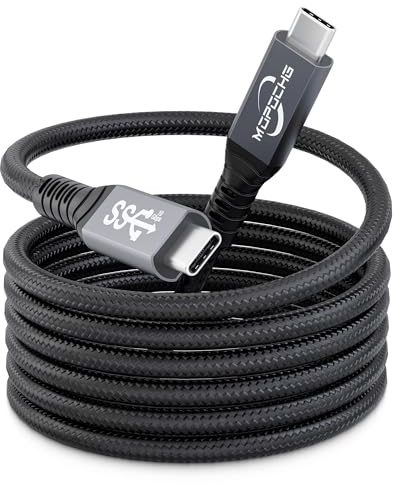 MOPOCHG USB-C Kabel 100W 10Gbps 3M Ladekabel USB C PD 3.1 Schnellladekabel Handy mit 4K Videoübertragung USB C Datenkabel für Thunderbolt 3, iPhone 17 16 15, MacBook Pro, Monitor, Laptop, Display