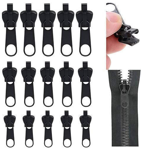 Reißverschluss Zipper, 15 Stück Reisverschluss Reparatur Set, Reißverschluss Zipper Reissverschluss Reparatur Set Ersatz für Universal, Kleidung,Bettzug, Gepäck,Jacken, Rucksäcke, Koffer