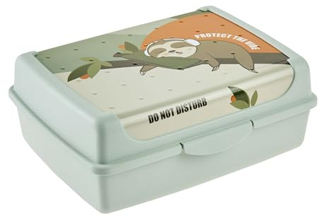keeeper olek Deko-Clickbox Midi, 1 l, Lazy Lui, Soft Green | Praktischer und sicherer Clickverschluss, Kindgerechtes Design, Lebensmittelecht, Spülmaschinengeeignet