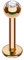 Piersando Piercing Stab Stecker Kugel mit Kristall Lippen Labret Lippenpiercing Ohr Tragus Ohrpiercing Helix Nase Intim Zungen Nasen Rosegold Clear 1,2mm x 10mm