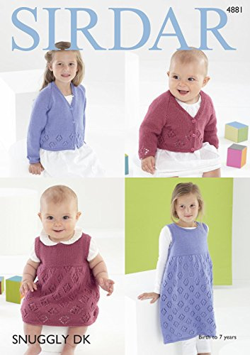 Sirdar Snuggly Baby DK Knitting Pattern - 4881 Cardigan & Pinafore