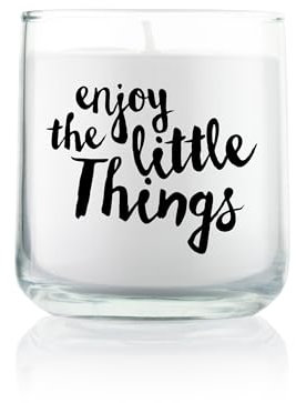 Feel Good Candle | Duftkerze im Glas | Windlicht | Kerze als Geschenk und zur Dekoration (Zimt - Orange, Enjoy The Little Things)