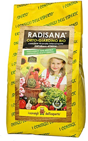 I Consigli dell'Esperto - Radisana Concime e Insetticida Naturale a Base di Neem - Per la Protezione e Nutrizione delle Piante e dell'Orto - Ecologico e Biodegradabile - Confezione da 1.6 kg