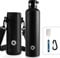 FEIJIAN FJbottle 316 Edelstahl vakuumisolierte Wasserflasche 750ml/1000ml mit Karabiner, BPA-freie Flaschen, auslaufsichere Sportflasche für Sport, Arbeit und Reisen