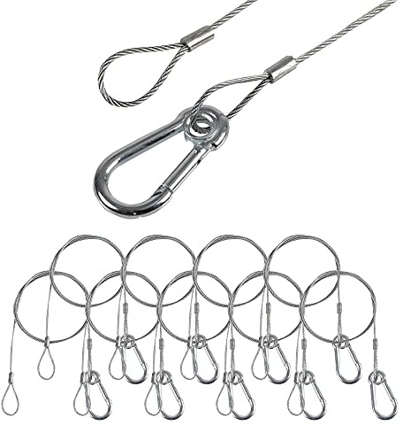 8x Pulse Galvanised Wire Safety Bond, 2mm x 750mm Safety Chain for Lighting DJ