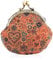 Oyachic Porte-Monnaie Femme Cuir Floral Coin Purses Portefeuille Vintage Sac à Main avec Fermoir clic-clac Retro Porte-Cartes Wood Grain Wallet (Coeur)