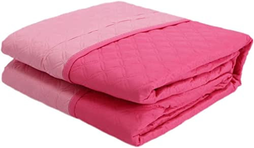 Corredocasa Copriletto Singolo Trapuntato Double Face, Made in Italy - Trapunta Primaverile/Estiva in Morbida Microfibra - Trapuntino Bicolore disponibile in Vari Colori - 160x260 cm (Fucsia/Rosa)