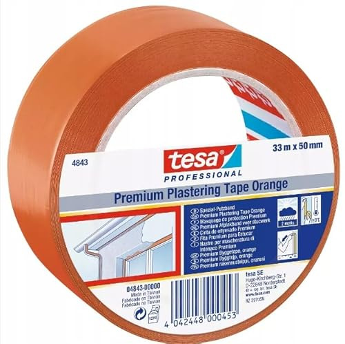 Putzband Profi PVC auf zew extra stark 33m 50mm orange 04843-0008-00 tesa 4042448312501
