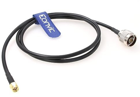 Eonvic RP-SMA Male with Female Pin to N Type Male Plug RF Pigtail Cable RG58 Low Loss Coax Cable for WiFi Antenna (3.28ft/1M)