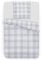 Träumschön Biber Bettwäsche Set 2tlg 135x200 cm + 80x80 cm – Flauschige Bettwäsche Hellgrau – Weiche Winterbettwäsche Kariert - Atmungsaktiv, Warm & Hautfreundlich - 100% Baumwolle