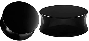 Mesnt Tunnel Set, 1 Paar 22mm Ohr-Plug Schwarz Ohr-Piercing Plugs Schmuck Ohr Plugs Gauge, 7/8