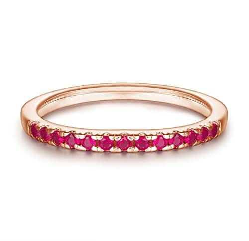 Musihy Ring 925 Silber, Verlobungsringe Einfach Elegant Roségold Stil 4 Ringgröße 52 (16.6)